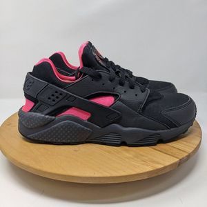 Nike Air Huarache- Mens- Size 11- Black Pink- [318429-055]- Low Top-Running Shoe